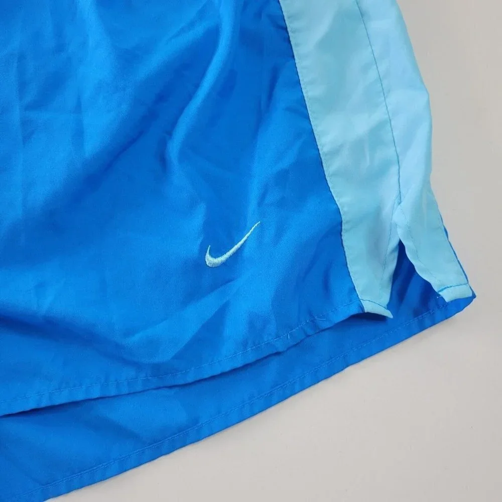 Nike Dri-Fit Colorblock Hi-Rise Stretch Running Shorts Large Kids Blue